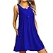 Produktbild Sunday Damen Kleid Kurz Sommerkleid Casual A Linie Minikleid Strandkleid Lose T Shirt Lang Tank Tops Shirtkleid