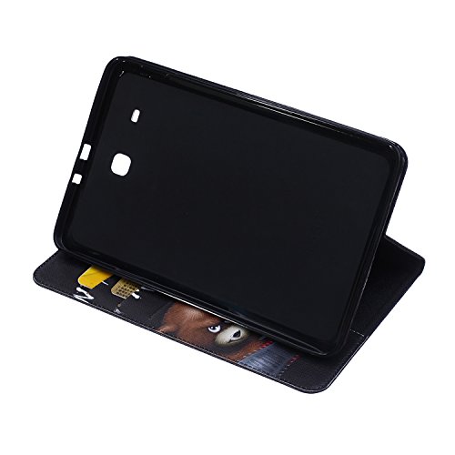 Galaxy Tab E 9.6-Inch SM-T560 Hülle, DEENOR Cute Colorful Design Flip Tasche PU Leder Abdeckung Stand Schutzhülle für Samsung Galaxy Tab E 9.6-Inch SM-T560 / T561 / T565. *Brown Bear - 7