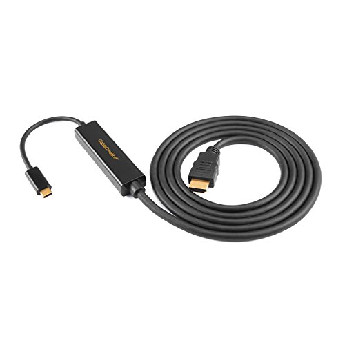 USB C to HDMI, CablCableCreation 6ft USB Typ C (USB-C) auf HDMI Kabel (DP Alt Mode) für Apple Das neue Macbook / Chromebook Pixel / Dell XPS 13 / Yoga 900 / Asus Zen AIO / Lumia 950 / 950XL, [4Kx2K Auflösung], 1.8M / 6ft Schwarz - 3