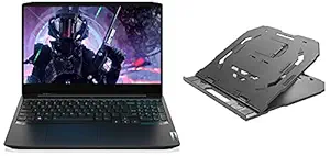 Lenovo IdeaPad Gaming 3 10th Gen Intel Core i5 15.6 FHD IPS Laptop (8GB/1TB+256GB SSD/Windows10/NVIDIA GTX 1650Ti 4GB/M100 RGB Gaming Mouse/Onyx Black/2.2Kg) 81Y400VBIN + Lenovo 2-in-1 Laptop Stand