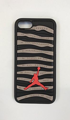 New Air Jordan SOFT Case For Apple IPhone 7 Shoe Rubber 3d Sneaker Sole Cases - RED &amp; BLACK