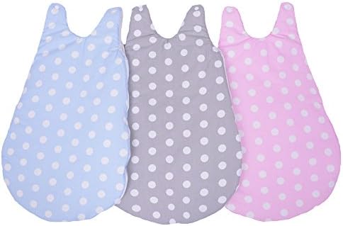 Sevira Kids - Gigoteuse pour toute l'année 74 cm 0-12 mois en coton certifié - Pois Chic Bleu