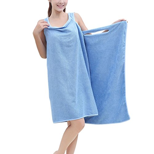 UTOVME Multifunktions Absorbent Bademantel für Damen,Weiche Mikrofaser Handtuch Leicht Tragbar als Wickelnkleid in vielen modischen Farben - 2