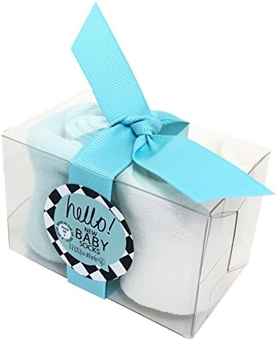 Little Shrimp Newborn Baby Unisex Green Pairs of Socks in Box with Ribbon