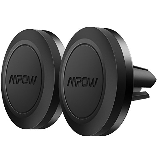 Soporte M  vil Coche Magn  tico de 2 Unidades para Rejillas del Aire de Coche Mpow Grip Magic Car Mount Universal con Im  n para iPhone X  8 7 6 Plus 6s 6 SE y Android Smartphone Samsung Huawei Xiaomi GPS Navegador 