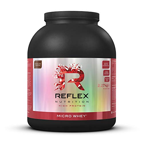 Reflex Nutrition Micro Whey ISOLATE Protein Powder 85% PROTEIN CONTENT Low in Sugar Low Fat 26g Protein 1.9g Sugar (Chocolate) (2.27kg) (Made in the UK)