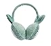 Cute Rabbit Kids Earmuff Durable Winter Baby Earflap Keep Warm with Plush Green