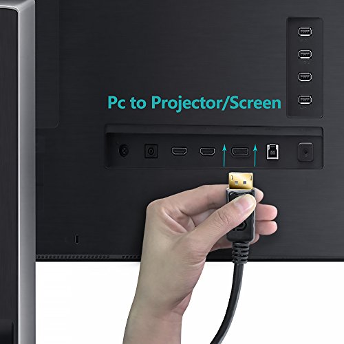 Displayport, Coolreall Vergoldete (DP) Displayport auf Displayport Audio- und Videokabel Unterstützung 4K-Auflösung und Full HD 1080P, 3m, Stecker auf Stecker - 4