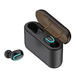 ★【Impermeable IPX5 y Ajuste Cómodo】 Adoptando la tecnología de nano-recubrimiento impermeable, que protege eficazmente los auriculares contra la erosión del sudor y la lluvia. Con 3 juegos de adaptadores de silicona (tamaño pequeño, mediano, grande). Diseñados para varios tamaños de oreja aseguran que se ajusten y se mantengan estables en tus oídos.