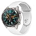 Produktbild Newest!!! 22mm Silikon Armband für Huawei Watch GT, Bloodfin Weiches Uhrenarmband Ersatzarmband Sport Zubehörteil Armbänder Atmungsaktive Wristband Damen Herren (Weiß)
