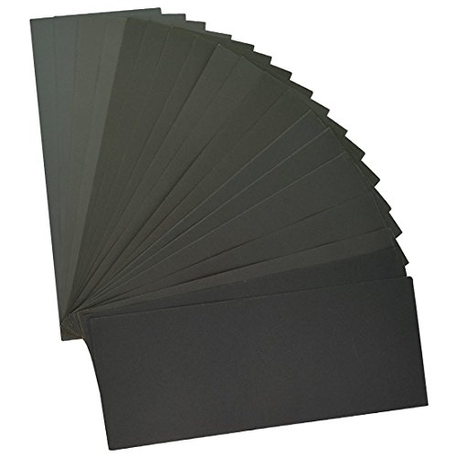 SUMERSHA 400-3000 Grit Schleifpapier Sortiment für Automobil-Schleifen Holzmöbel Veredelung, Drehen Fertigung Holz 9 x 3,6 Zoll 18 Stück