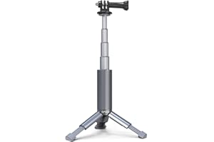 CYNOVA Osmo Action Mini Tripod: Go pro Hand Grip Extension Pole/Portable Waterproof Monopod Stick & Volgging Tabletop Stand Tripod for GoPro Hero/Osmo Mobile/Gimble/xiao yi/Any Cameras up to 4.6 lbs