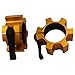 Produktbild Wokee 2 Pair 50mm Hantelverschlüsse Aluminium Verschluss Schnalle Barbell Clamp Collar für Olympic,Cross-Fitness,Training,5 Farben (Gold)