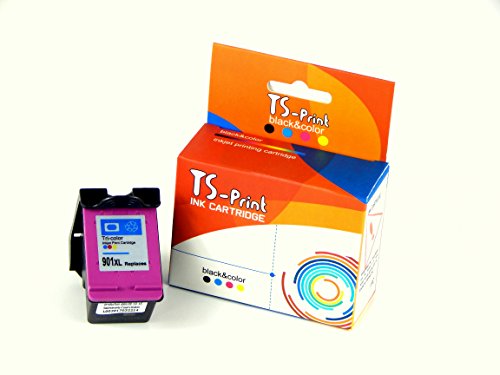 TS-Print® Tintenpatrone kompatibel zu HP 901XL c / 1x ~500 Seiten farbig color mit Füllstandanzeige