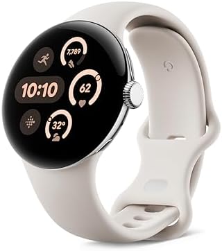 Google Pixel Watch 3 (41 mm) - Cassa color argento lucido - Cinturino grigio creta - Wi-Fi