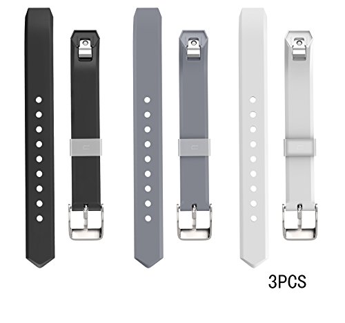 Jomoq Ersatzarmbänder für Fitbit alta, Silikon, für kabellose Aktivitäts-Tracker, mit Sicherheitsschnalle für Uhren / Schließe für Fitbit alta-Armbänder - 2