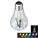 Produktbild Portable Bulb Humidifier,Mini USB Bulb Multi-Color LED Ultrasonic Humidifier Diffuser Lamp Nightlight Home Office, Bedroom, Baby Room-Silver
