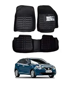 AYW (ALL YOU WANT) 5D Nylon, Plastic & Rubber Passenger Car Mat for Maruti Suzuki BALENO Black Color - Model Year : 2015-2020