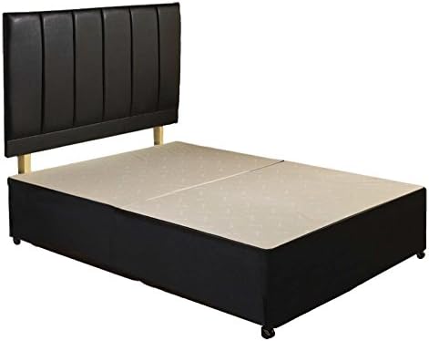 Divan bed base + headboard available in all UK sizes-single, small double, double, king size and super kingsize (King Size 5'0)