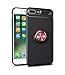 Produktbild Shinyzone iPhone 6 Plus Hülle,iPhone 6S Plus Hülle Schwarz und Rot mit 360 Grad drehbarer Ring Griff Halter Ständer,Ultra Dünn Weich TPU Stoßfest Schutzhülle Kompatibel mit Magnetischer Autohalterung für iPhone 6 Plus/iPhone 6S Plus