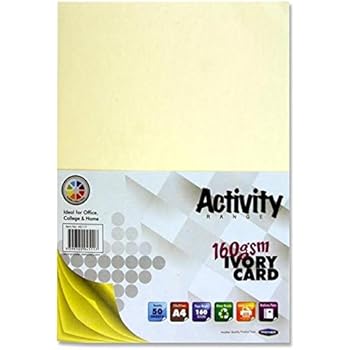 Pastel A4 Activity Card 160gsm 50 Sheets - Arts & Crafts