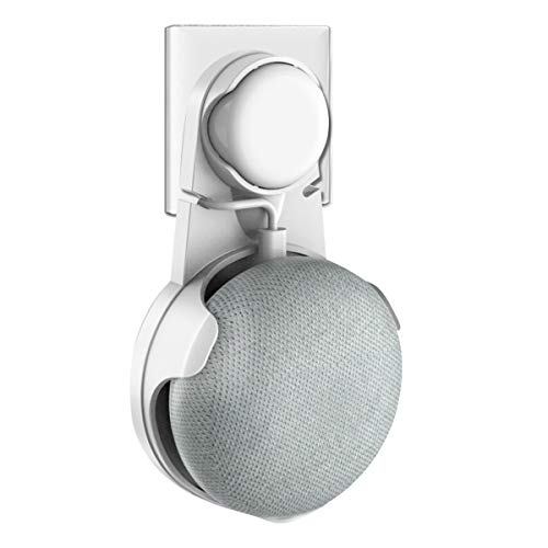 Wigoo Soporte para Google Home Mini, solución para su Altavoz de Inicio Inteligente sin Cables sucios o Pegatinas, Adecuado para Cocina, baño y Dormitorio (Blanco)