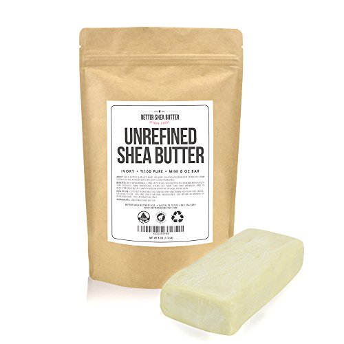 Unrefined Shea Butter - African, Raw, Pure - Use Alone Or In DIY Body Butters, Lotions, Soap, Eczema & Stretch Marks Products, Lotion Bars, Lip Balms And More! - 8 oz