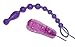 Produktbild Anal Kette / Analkugeln / Anal-Kugelstrang aus lilafarbenem Gleitmaterial mit stoßsicherem Rückholgriff und starker Verwöhn-Vibration direkt in der Spitze - in vier unterschiedlichen Rhythmen regelbar.