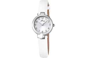 Reloj LOTUS Para Infantil 18268/1 Outlet Caja de Acero inoxidable 316l Gris plata Correa de Cuero Blanco