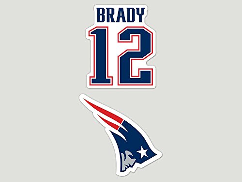 'originales NFL New England Patriots Lot d'autocollants 'Tom Brady dans 10 x 10 cm