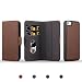 Produktbild iPhone SE, iPhone 5 / 5s Lederhülle | JAMMYLIZARD Ledertasche [ 2-in-1 Wallet Tasche Series ] Leder Book Case Flip Cover und Magnetische Abnehmbare Hülle Backcover, Braun