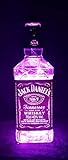  Jack Daniels - Botella lámpara con 80 ledes color rosa upcycling regalo Idea.