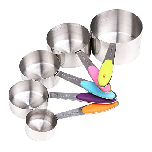 10-teiliges set Messbecher Messlöffel Edelstahl Measure Dry And Liquid Ingredients - 2