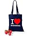 Produktbild Artdiktat Baumwolltasche I love Wuppertal french navy