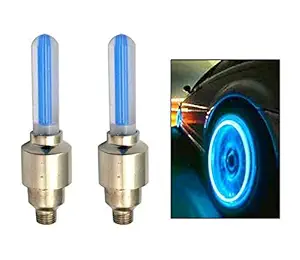 Vagary Blue Bike Tyre Light Led Wheel Light with Motion Sensor - Set of 2 for Bajaj Pulsar RS 200