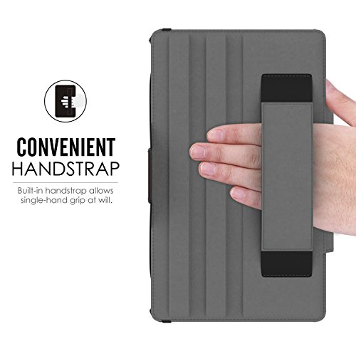 MoKo All-New Amazon Fire HD 8 2017 Hülle – Slim-Fit Multi-Winkel Kunstleder Tasche Smart Cover mit Auto Schlaf / Wach Funktion und Standfunktion für das neue Fire HD 8 2017 & Fire HD 8 2016 Modell, Schwarz - 8