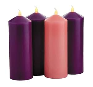 advent pillar flameless led candle candles