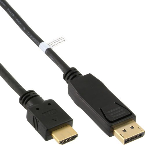 InLine 17183 DisplayPort zu HDMI Konverter Kabel schwarz
