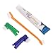 Produktbild fuwahahahah 1 Set Haustier-Zahnbürste + Zahnpasta Hund Welpen Zahnpflege Werkzeug Reinigung Oral Dental Gesundheit Zahnbürste Weiche Borsten Doppelkopf Supplies