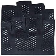 Fitness gloves, four fingers honeycomb hexagonal non-slip design men and women sports protective gloves lifting weights outdoor sporting goods (Medium)