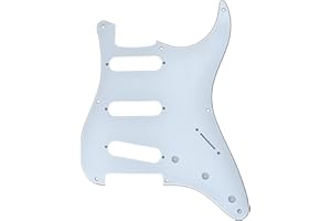 KAISH Golpeador de guitarra de 8 agujeros ST Strat SSS blanco de 3 capas para Stratocaster de Estados Unidos y Mexicana