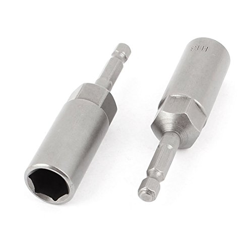 80mmx13mm Metall-Schraubendreher Drill Sechskantmutter Treiber Sockel Bit 2 PCS Grau - 2