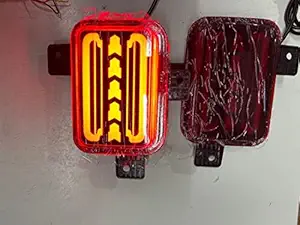 CARMART Bumper Reflector Led Compatible for Thar 2021 latest model (set of 2 ) 3 function Type B