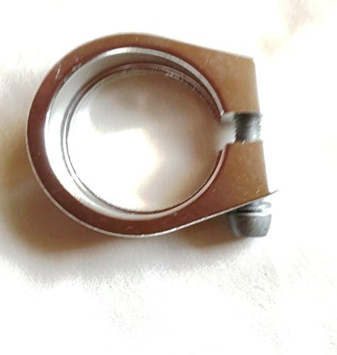 Super Light Weight Aluminium Bike Bicycle Seat Post Clamp Saddle Clamp 34.9 mm, Silver