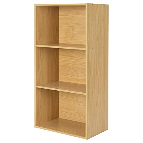 TOP-MAX 3 Fächern Bücherregal Standregal Aktenregal ordnerregal Holzregal Buchen Aufbewahrung Regale Ständer Schrank Natürlich TOP-MAX 3 Fächern Bücherregal Standregal Aktenregal ordnerregal Holzregal Buchen Aufbewahrung Regale Ständer Schrank Natürlich