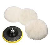 ❉Pulidor❉ 6 inch Lana pad para pulir con Adaptador M14 para la mayoría de los taladros eléctricos o para la máquina de pulidora, puede pulir la superficie sin causar daños.