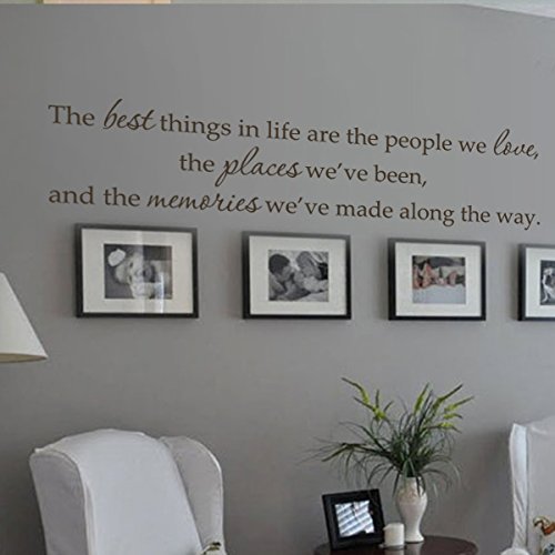 The Best Things In Life Are The People We Love...Nice Quotes Wedding Wall Decoration Poetry Quotes Couple Wall Sticker ArtÃ'Â£Ã'ÂX-Large,BlackÃ'Â£Ã'Â© by WallsUp