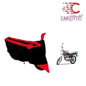 Carigiri Bike Cover for Yamaha Rx100 (Dust Proof,3Strip, Scratch Proof, Mirror Pockets, Heavy Buckle [ RED & Navy Blue])