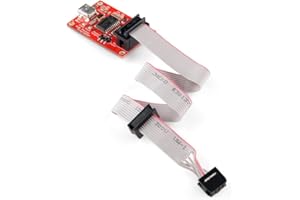 SPARKFUN Pocket AVR Programmer, ATtiny2313 with USBtiny firmware preloaded Supports ATmega168/328 and Many Others. Two Status LEDs, Both 10-pin and 6-pin Targets Supported (Cable Included)