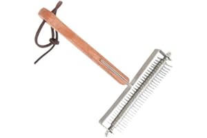 SCANHORSE Striegel für Islandpferde stabile robuste Ausführung mit Holzgriff